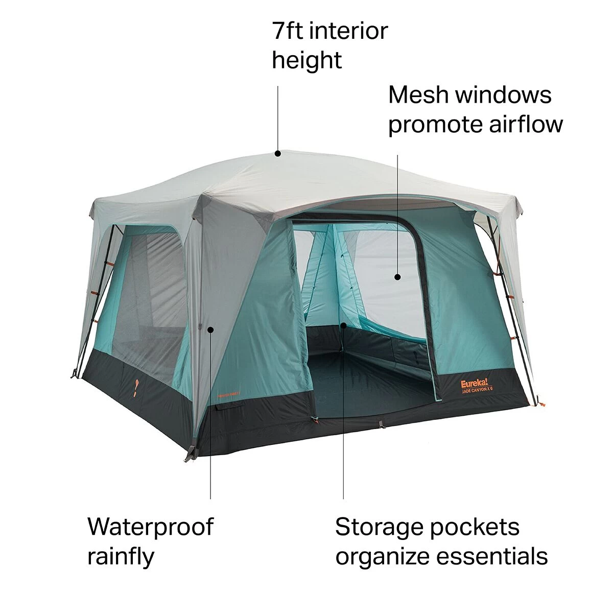 Eureka Jade Canyon 6 Tent: 6-Person 3-Season 12 Eureka Jade Canyon 6 Tent: 6-Person 3-Season - Image 12