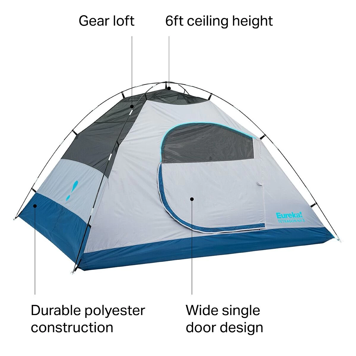 Eureka Tetragon NX 5 Tent: 5-Person 3-Season 2 Eureka Tetragon NX 5 Tent: 5-Person 3-Season - Image 2