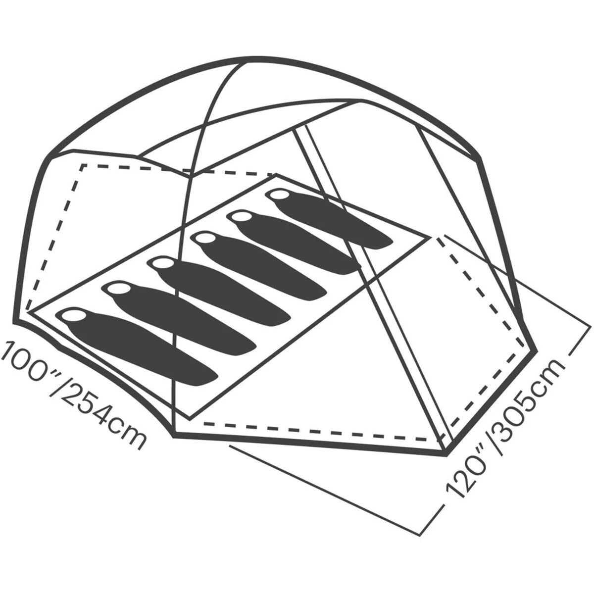 Eureka Space Camp Tent: 6-Person 3-Season 1 Eureka Space Camp Tent: 6-Person 3-Season